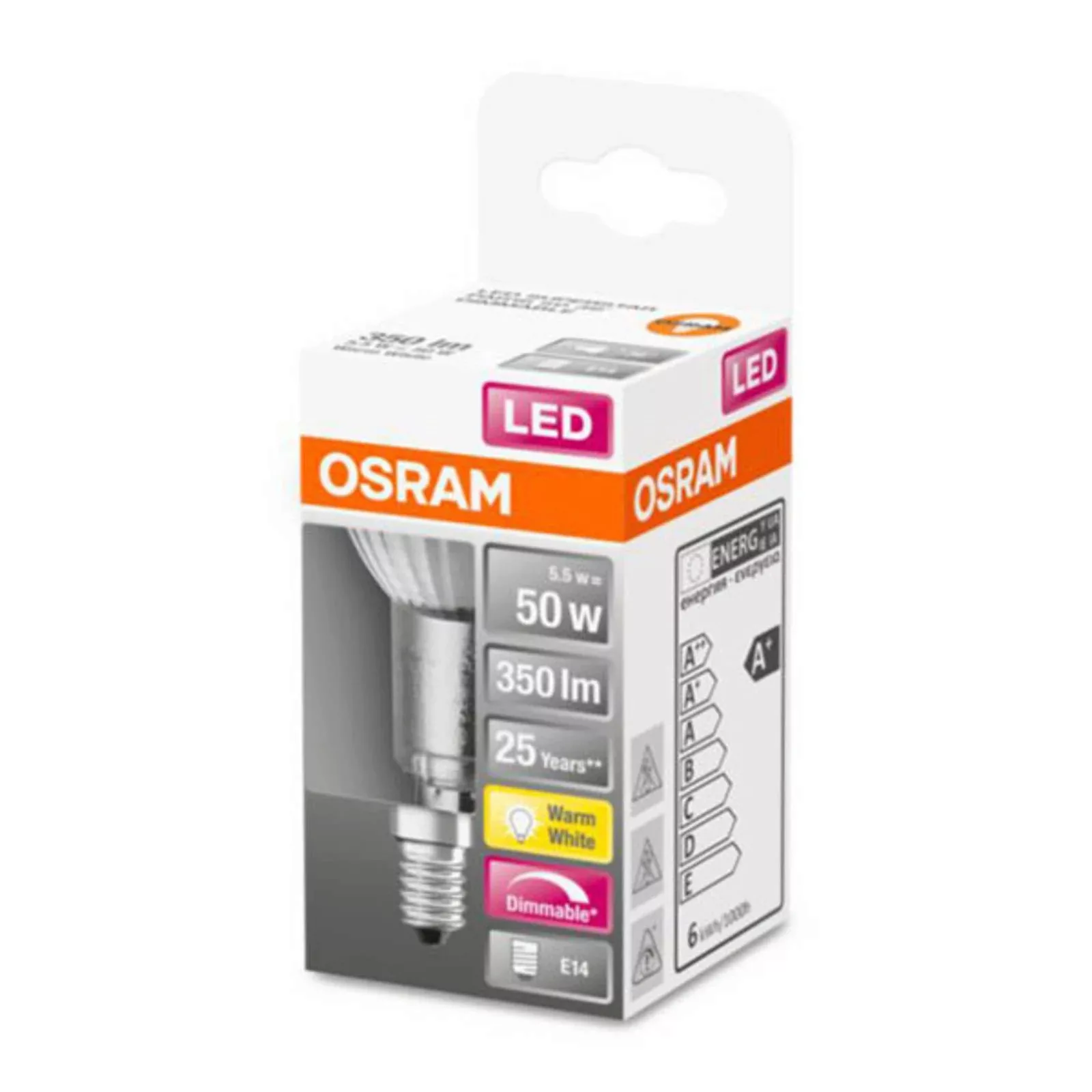 Osram LED-Leuchtmittel E14 4,8 W Warmweiß 350 lm EEK: F 7,3 x 5 cm (H x Ø) günstig online kaufen