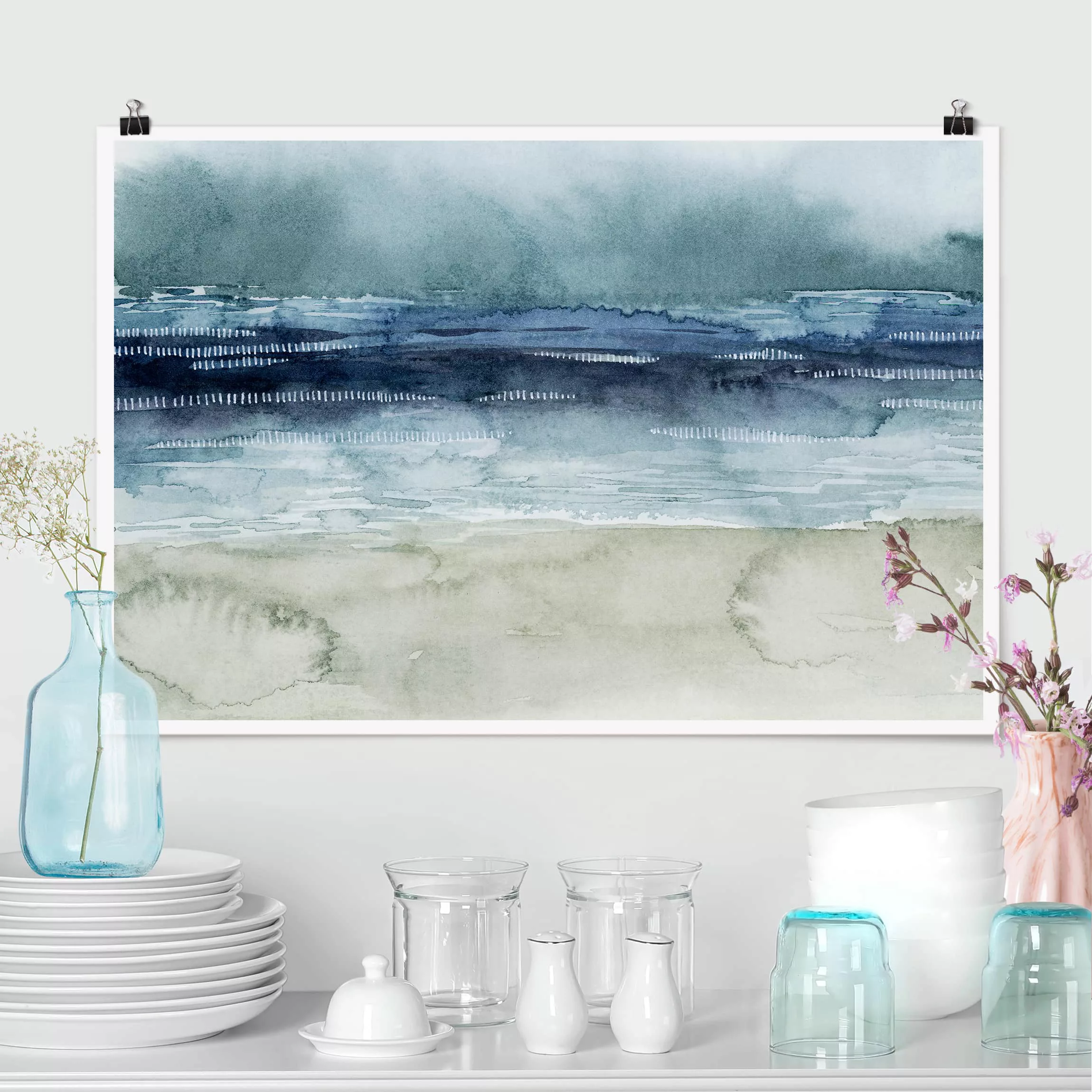 Poster Abstrakt - Querformat Mariner Nebel I günstig online kaufen