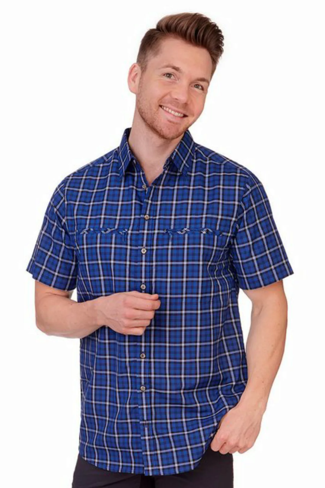 Tom Collins Trachtenhemd Wanderhemd - RUBINO - dunkelgrün, royal günstig online kaufen