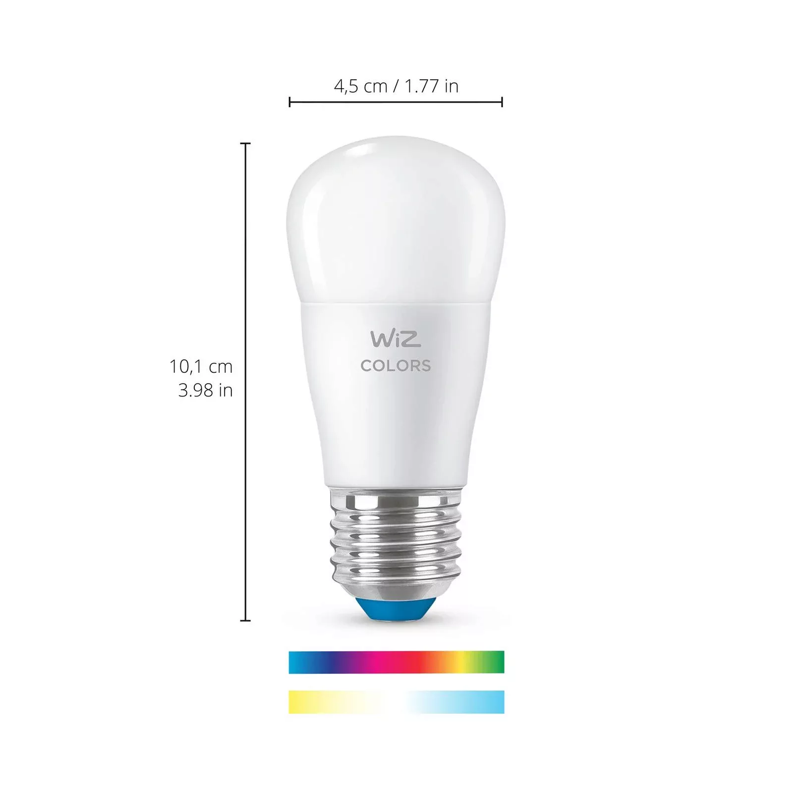 WiZ P45 LED-Lampe E27 4,9 W Tropfen satiniert RGBW günstig online kaufen