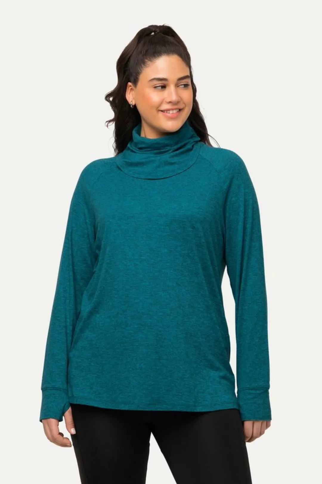 Ulla Popken Sweatshirt Sweater Loop Rundhals Langarm extraweich günstig online kaufen