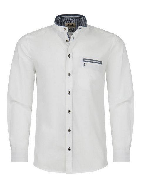 FUCHS Trachtenhemd Trachten Hemd Herren Simon weiß Stehkragen weiß günstig online kaufen