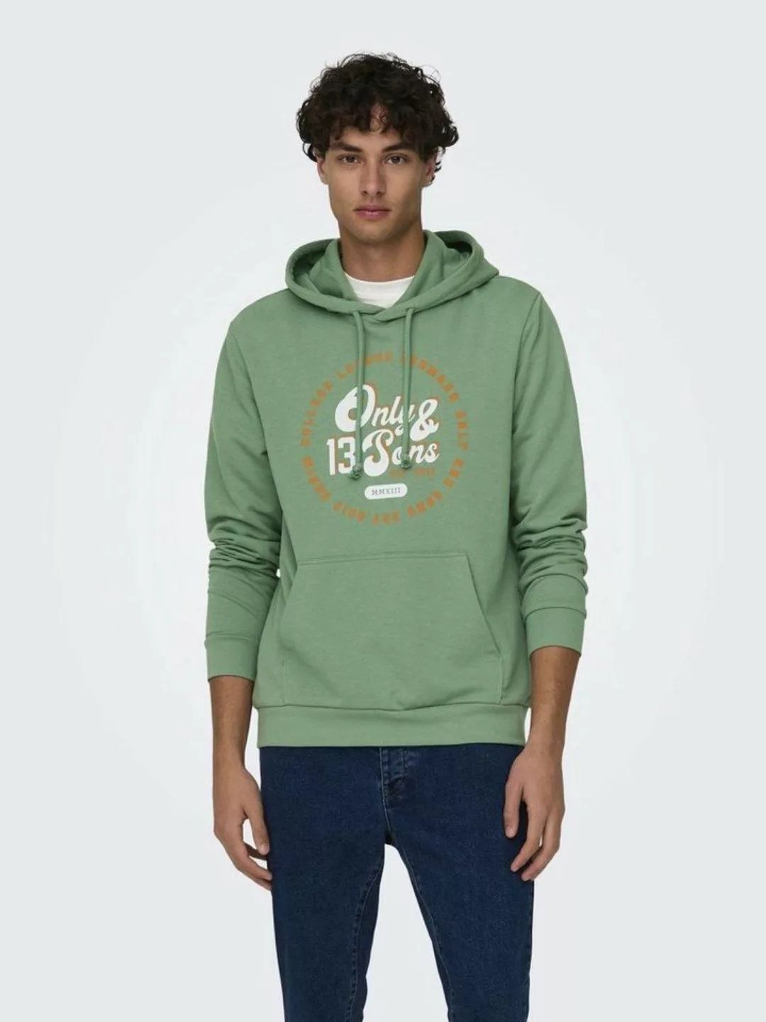 ONLY & SONS Kapuzensweatshirt ONSLENNY REG VINTAGE PRINT HOOD SWEAT günstig online kaufen