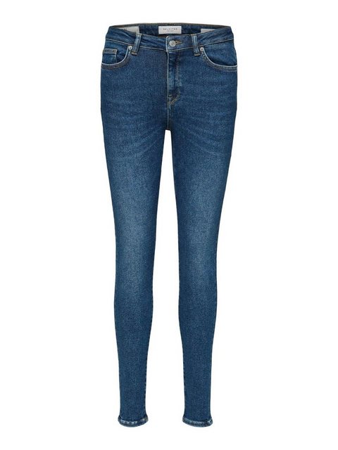 Selected Sophia Mid Waist Skinny Jeans 30 Dark Blue Denim günstig online kaufen
