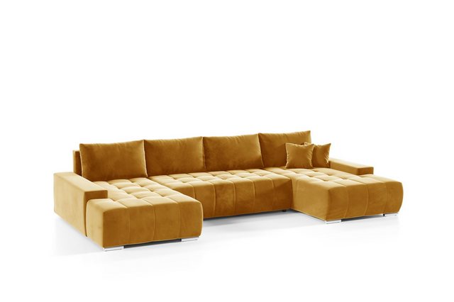 Fun Möbel Wohnlandschaft Sofa mit Schlaffunktion VOGAR in Stoff, inkl. Bett günstig online kaufen