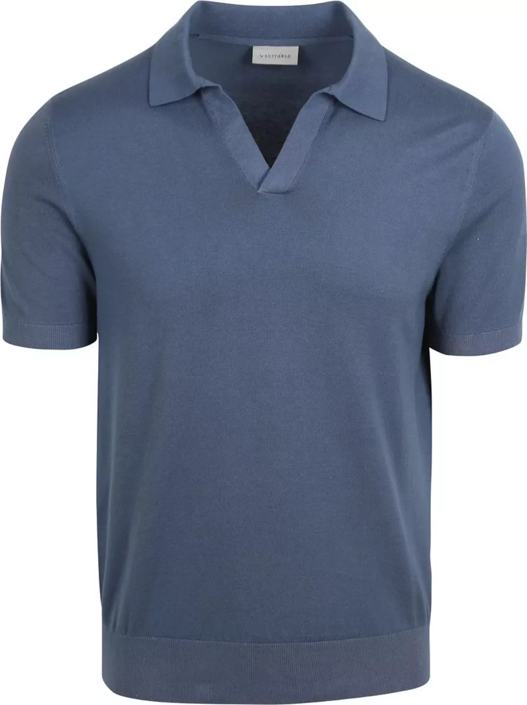 Suitable Poloshirt Riva Compact Denim Blau - Größe M günstig online kaufen