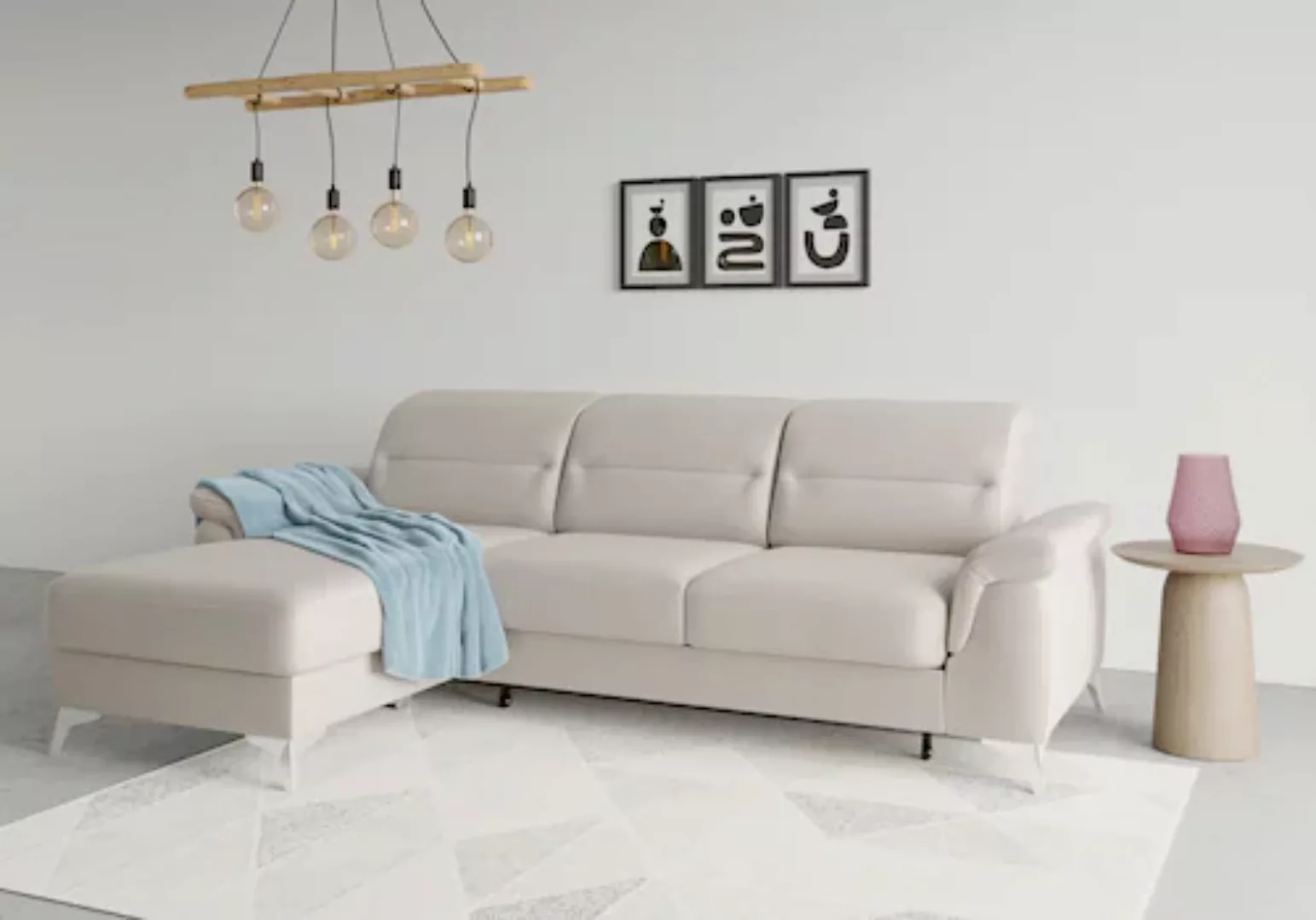 sit&more Ecksofa "Sinatra L-Form", mit Recamiere, optinal mit Kopfteilverst günstig online kaufen