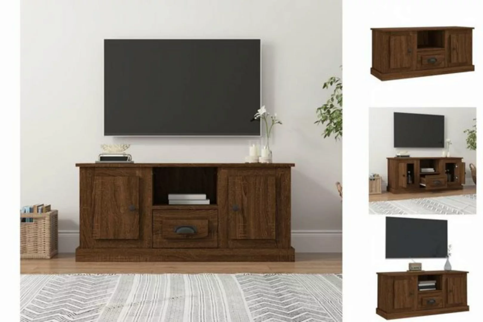 vidaXL TV-Schrank TV-Schrank Braun Eichen-Optik 100x35,5x45 cm Holzwerkstof günstig online kaufen