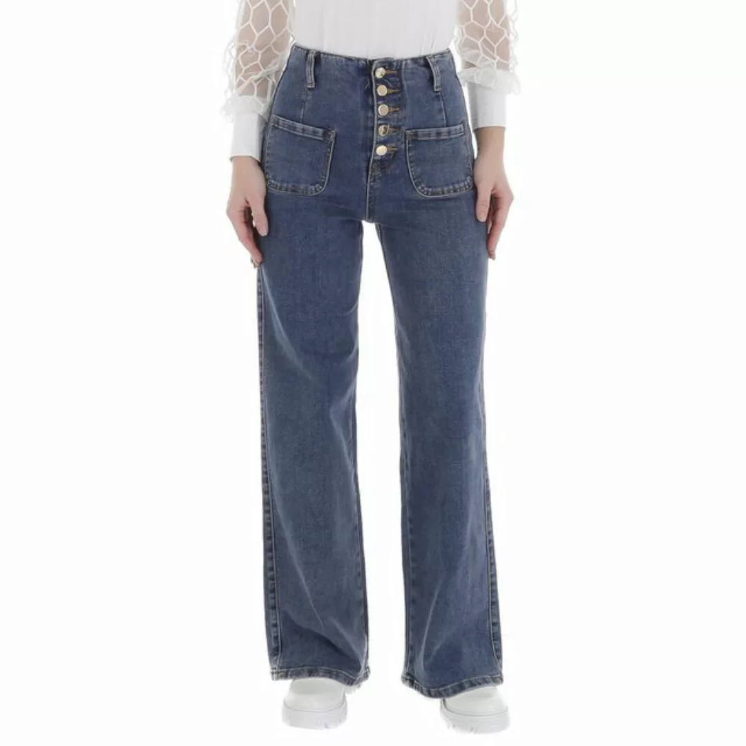 Ital-Design Weite Jeans Damen Freizeit (88578929) Used-Look Stretch High Wa günstig online kaufen