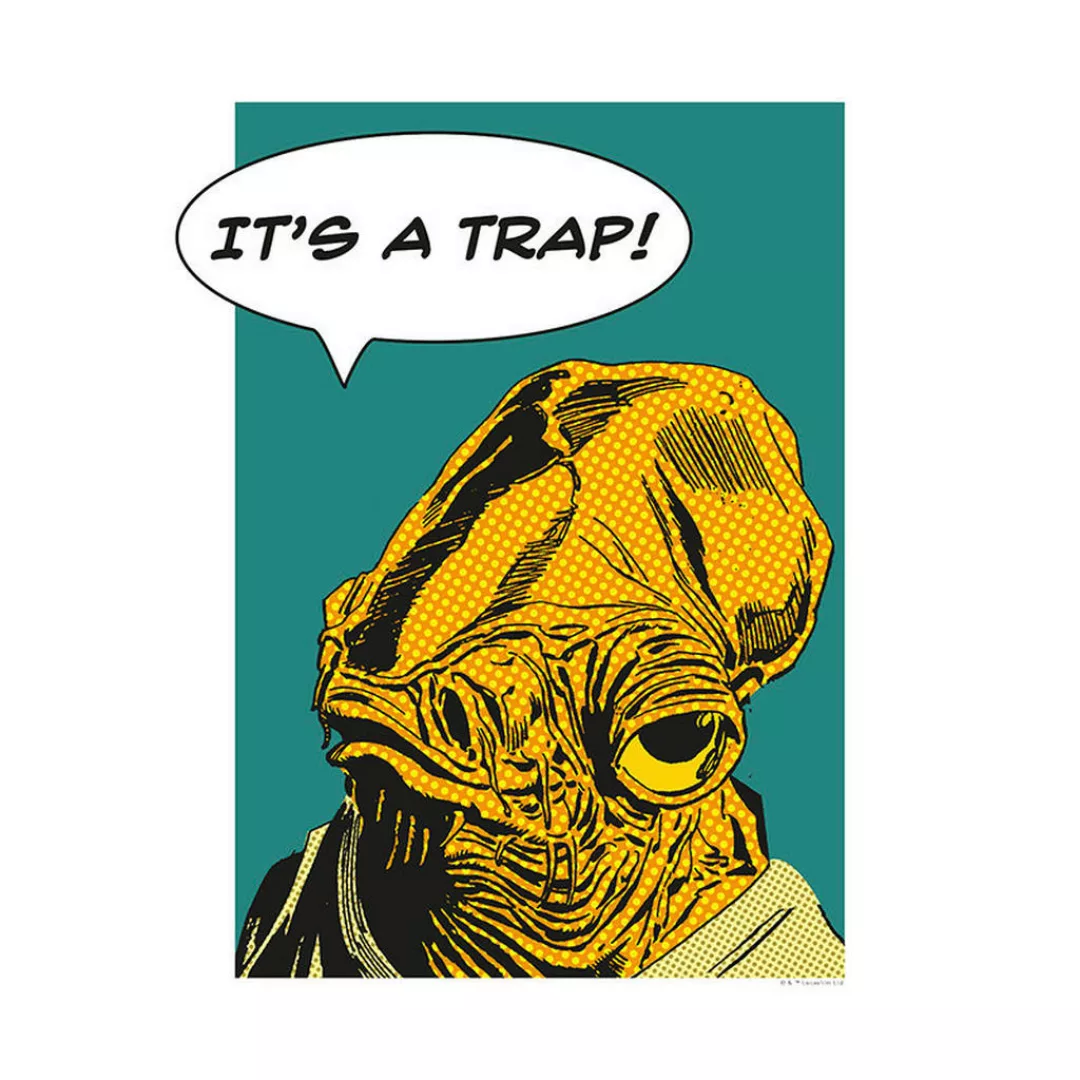 Komar Wandbild Star Wars Classic Comic Quote Ackba Star Wars - Classic B/L: günstig online kaufen