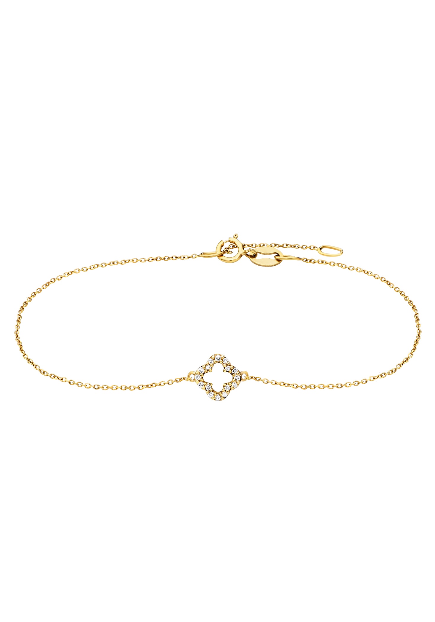 Julie Julsen Gold Armband "Kleeblatt, JJGBR0886.DI", mit Brillanten günstig online kaufen