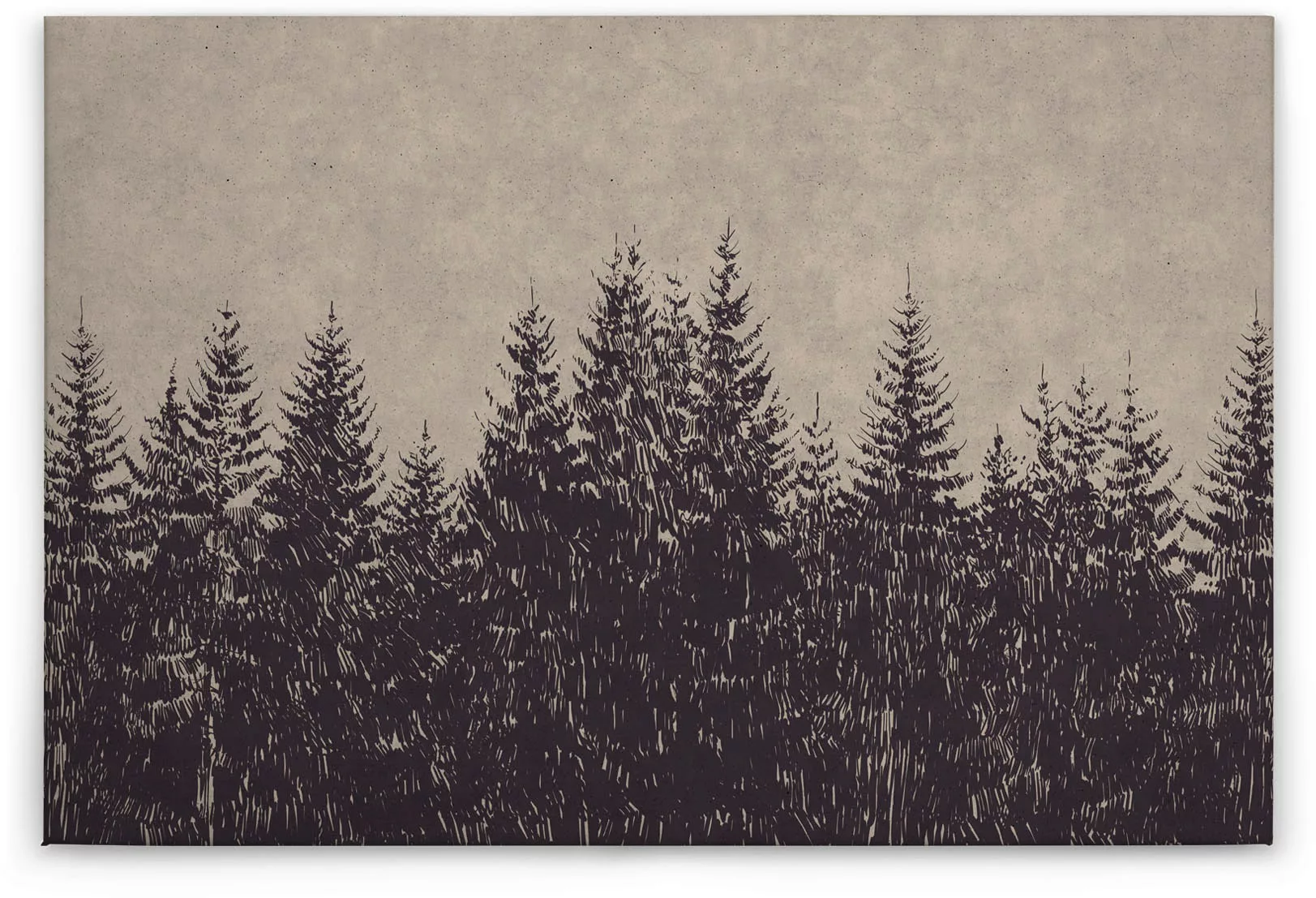 A.S. Création Leinwandbild "black forest", Wald, (1 St.), Wald Bild Keilrah günstig online kaufen