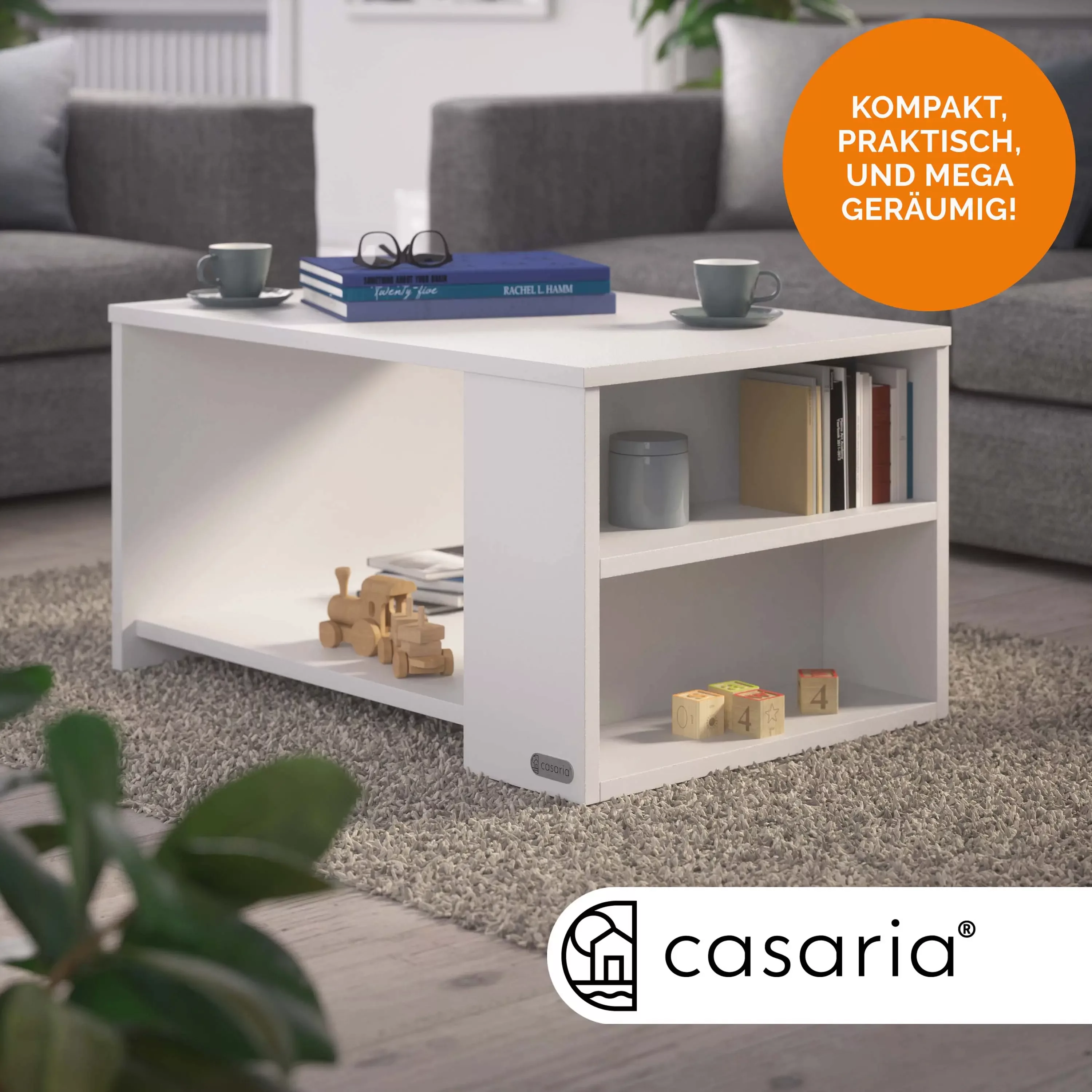 Couchtisch Santa Cruz Weiß 90x60x50cm günstig online kaufen