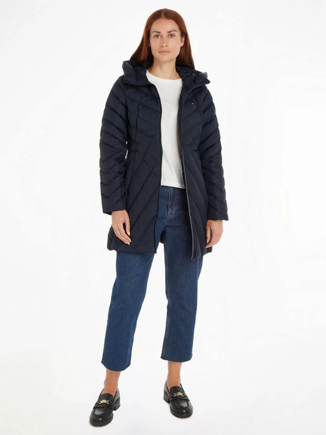 Tommy Hilfiger Steppmantel CHEVRON MW PADDED COAT mit mittelstarker Wattier günstig online kaufen