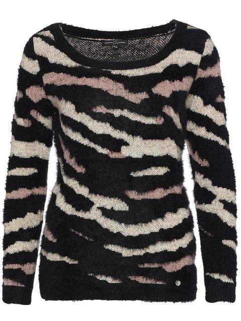 Christian Materne Jacquardpullover Strickware koerpernah mit Tigermuster günstig online kaufen