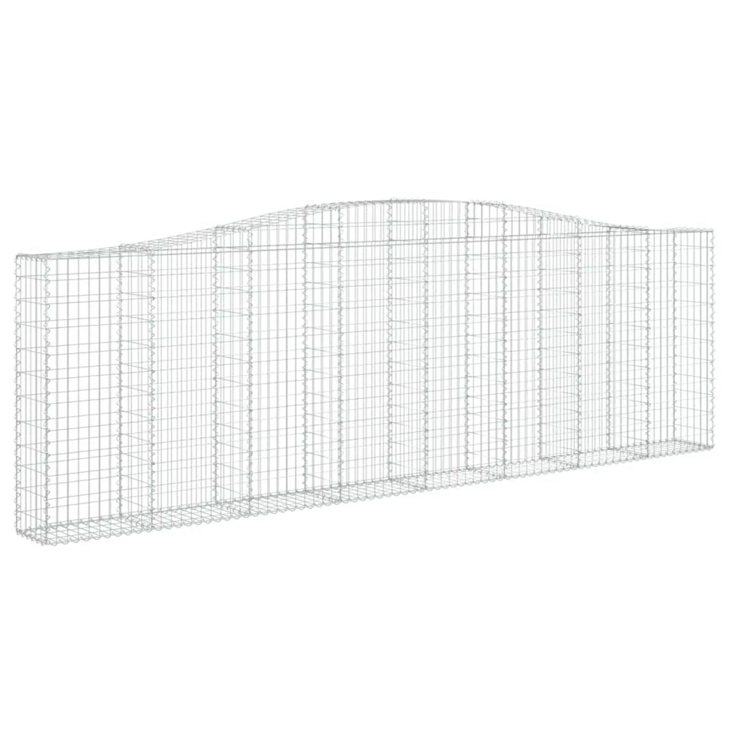 Vidaxl Gabionen Mit Hochbogen 7 Stk. 400x30x120/140cm Verzinktes Eisen günstig online kaufen