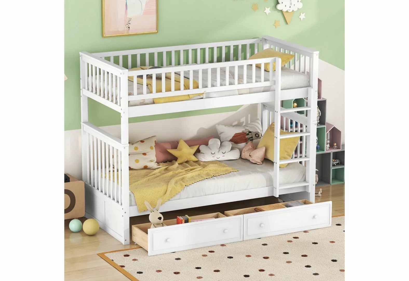 autolock Etagenbett Etagenbetten 90x200cm, Kinderbetten,Funktionelle Betten günstig online kaufen