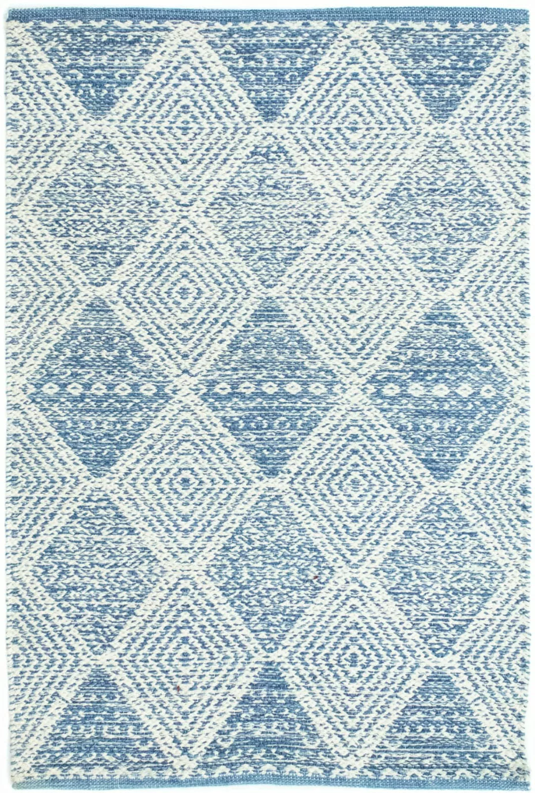 morgenland Wollteppich »Kelim Teppich handgewebt blau«, rechteckig, Kurzflo günstig online kaufen