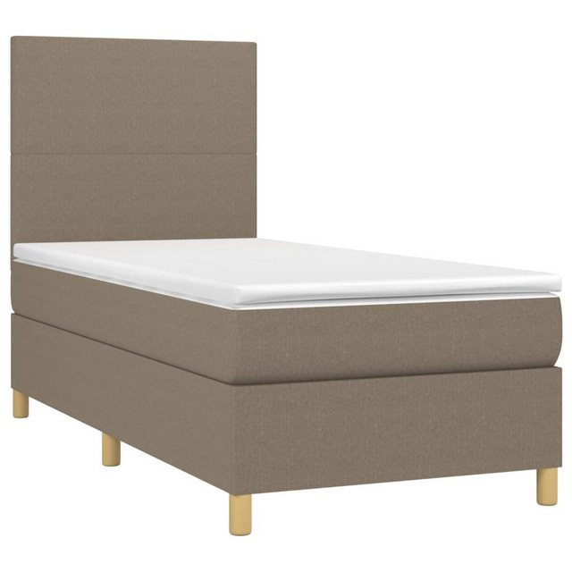 vidaXL Boxspringbett mit Matratze Taupe 100x200 cm Stoff1380434 günstig online kaufen