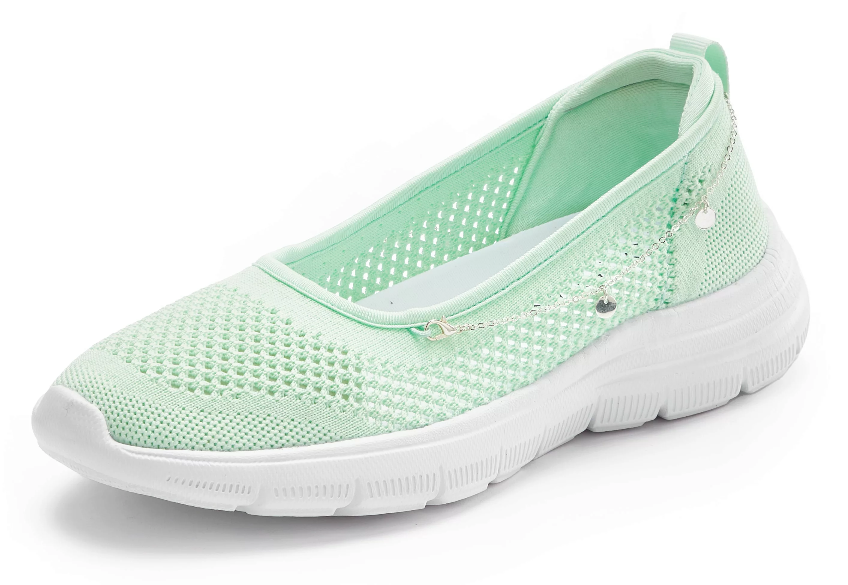 LASCANA Sneaker, mit Ketten-Element, Slipper, Ballerina, Halbschuhe VEGAN günstig online kaufen