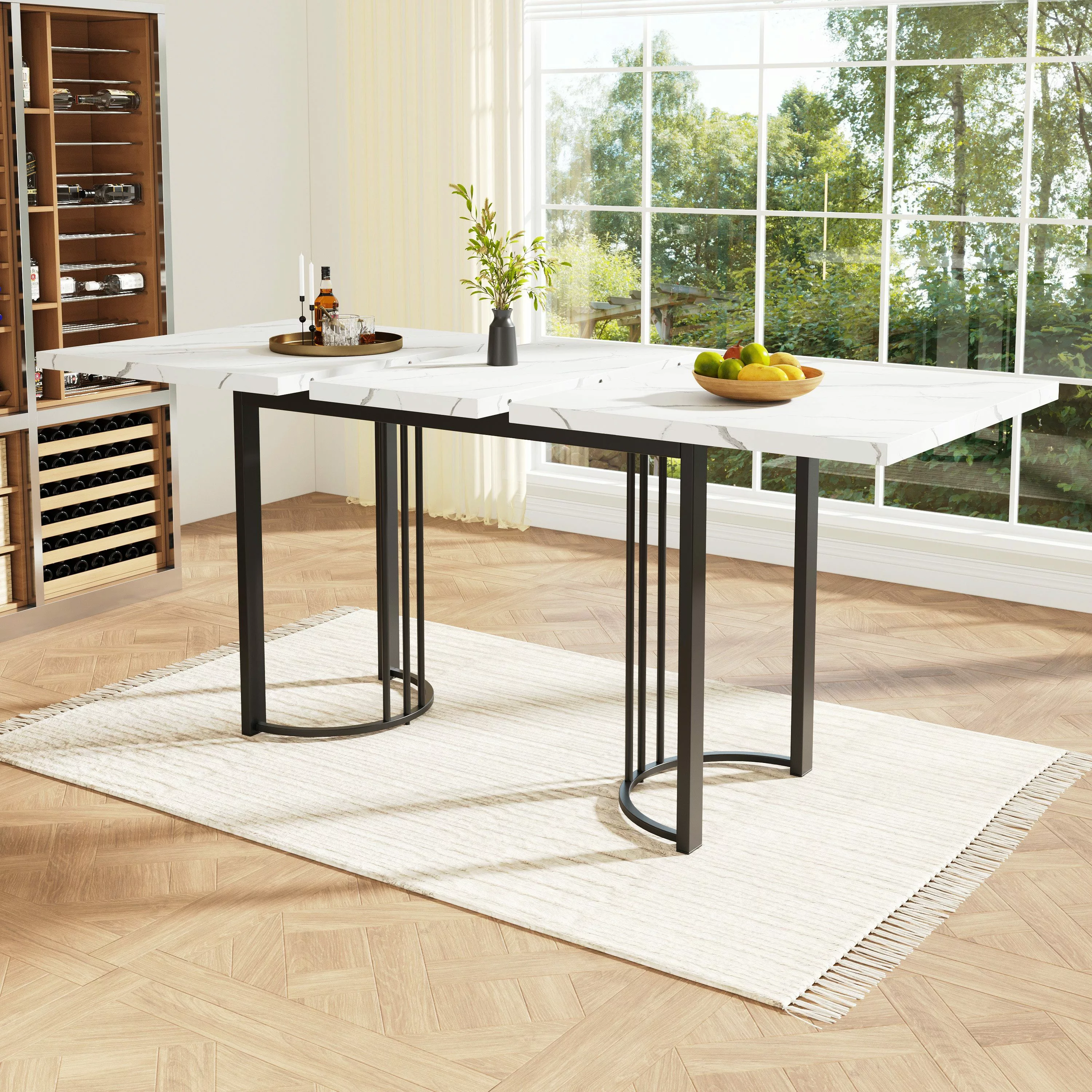 OKWISH Esstisch Essgruppe,Esstisch mit Stühlen Set, günstig online kaufen