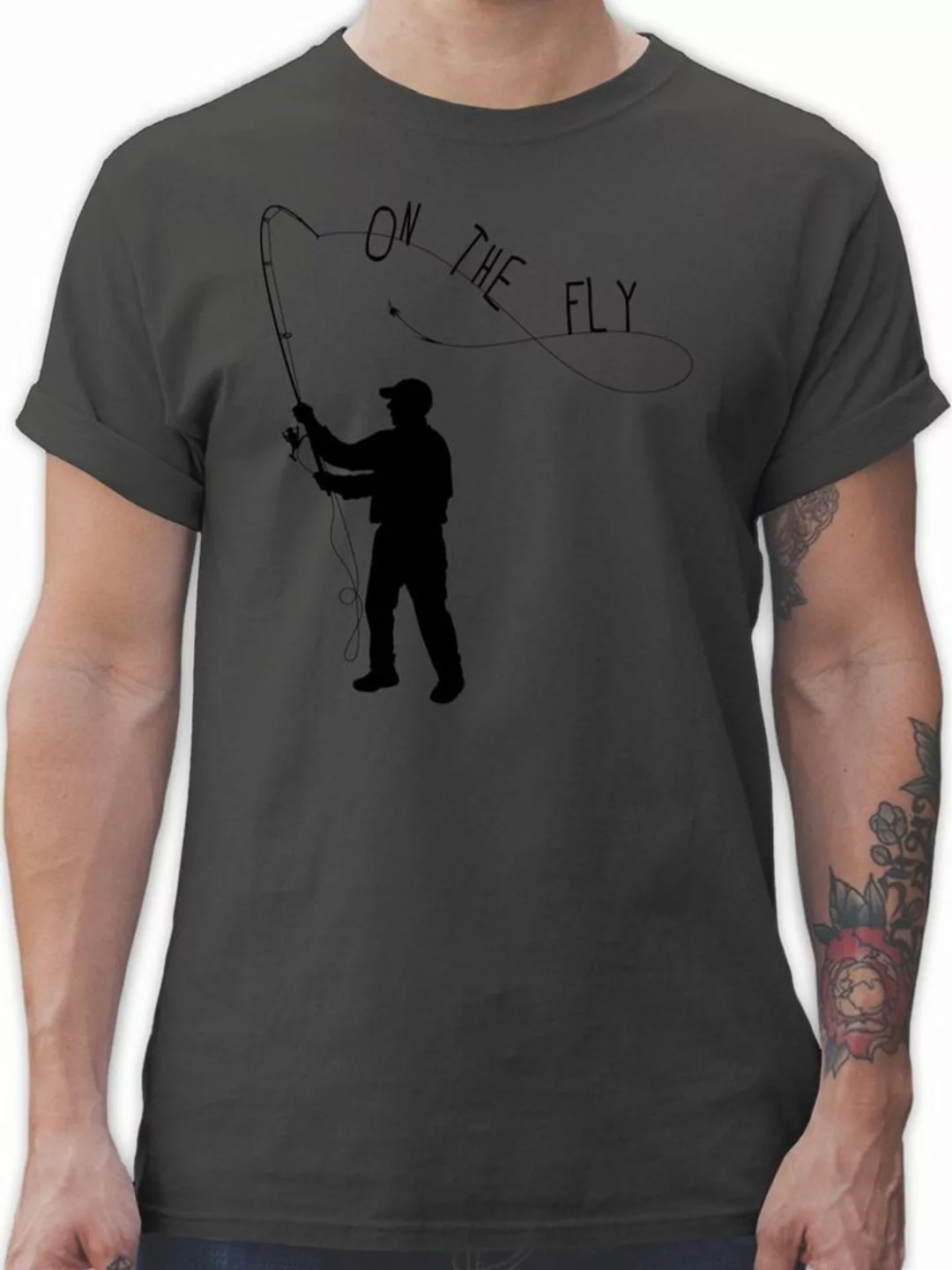 Shirtracer T-Shirt Fishing - On the Fly Angler Geschenke günstig online kaufen