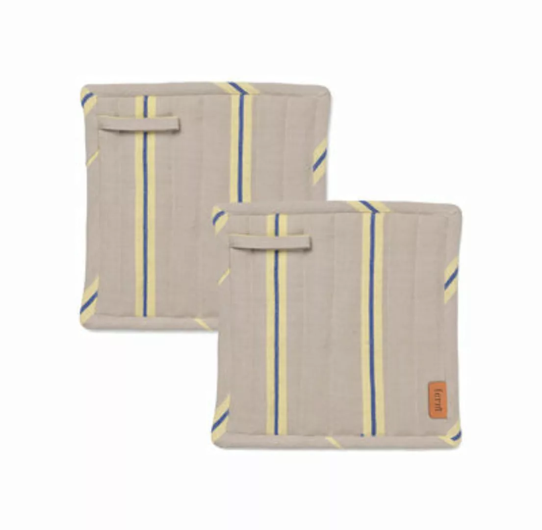Topflappen Hale textil beige / 2er-Set - Ferm Living - Beige günstig online kaufen
