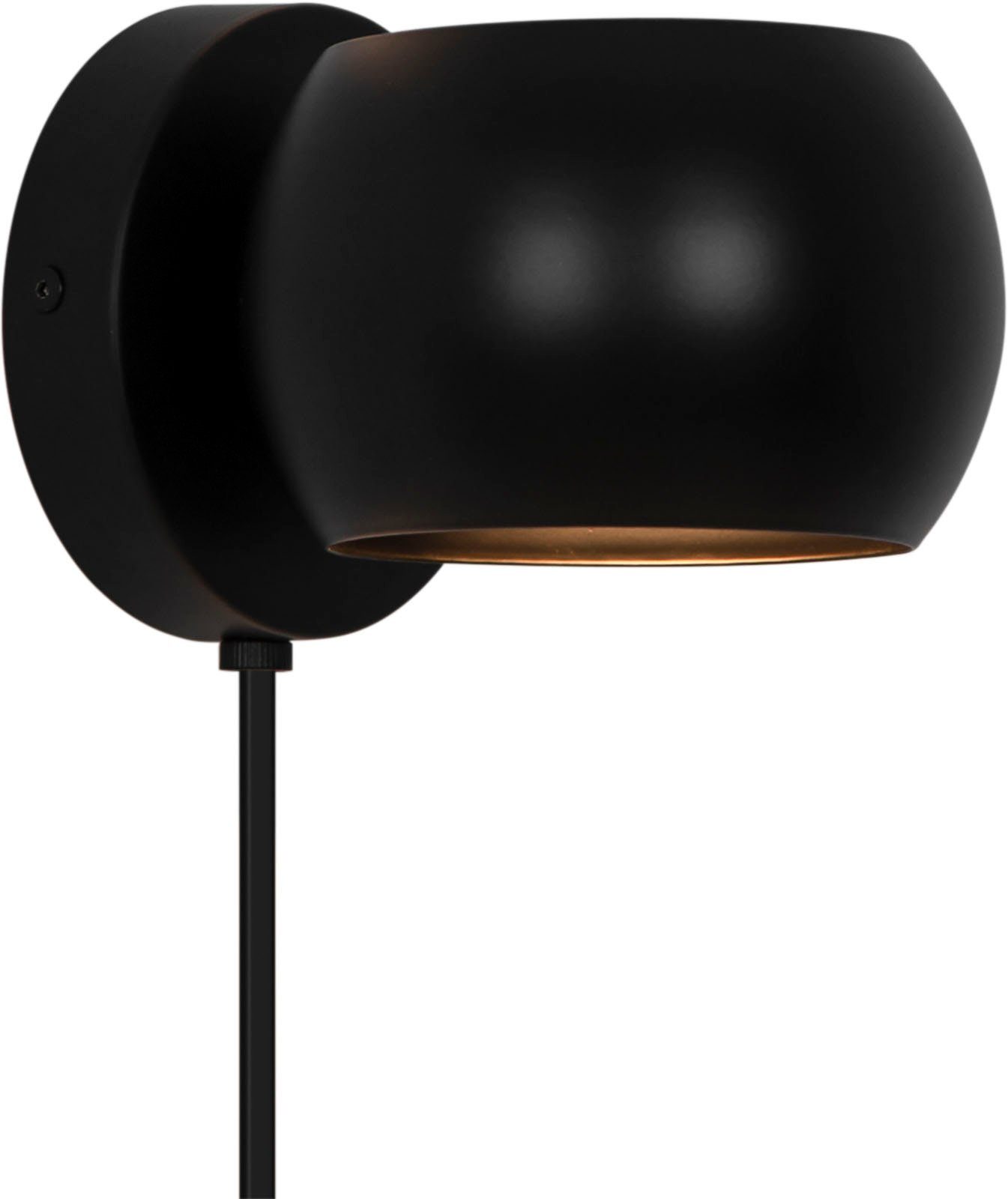 Wandleuchte Belir up/down mit Stecker, schwarz günstig online kaufen