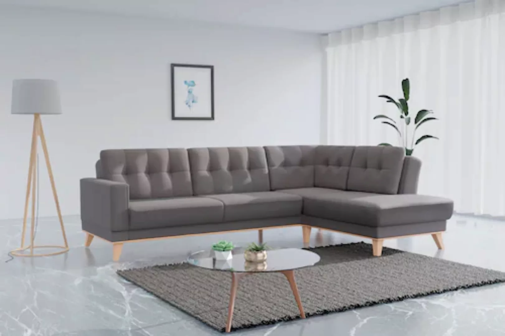 sit&more Ecksofa "Lavida L-Form", wahlweise mit Kippfunktion und Bettkasten günstig online kaufen