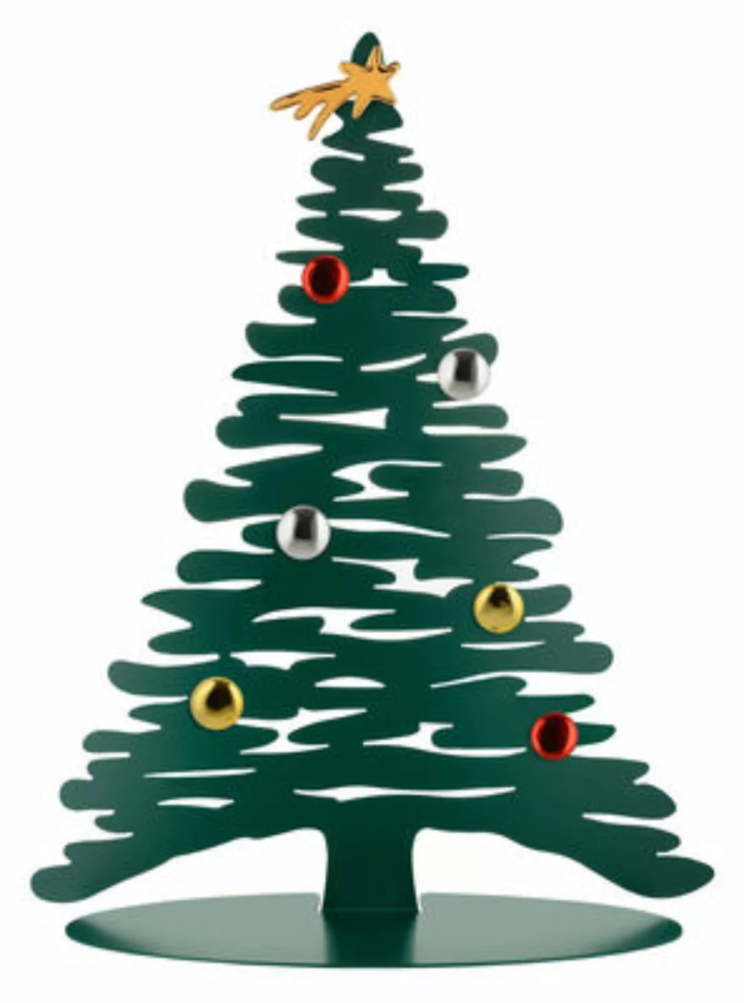 Weihnachtsdeko Bark Tree metall grün Weihnachtsbaum H 45 cm + 6 farbige Mag günstig online kaufen
