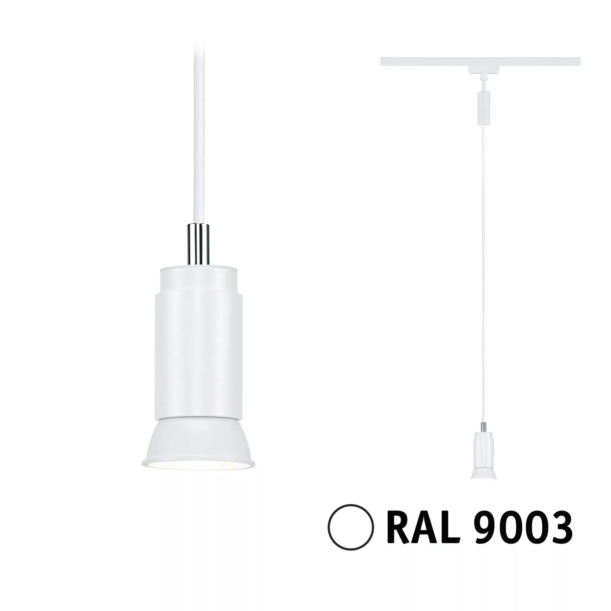 Paulmann Pendelleuchte Runa URail Signalweiß 118 cm x 3,5 cm günstig online kaufen