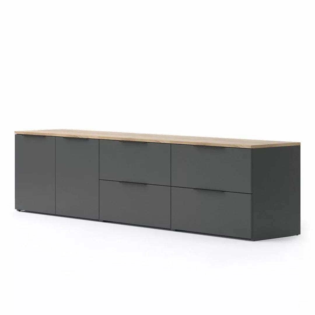 Vicco Wohnwand Wido, Anthrazit/Sonoma, 3 Teile günstig online kaufen