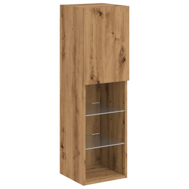 vidaXL TV-Schrank TV-Schrank mit LED-Leuchten Artisan-Eiche 30,5x30x102 cm günstig online kaufen