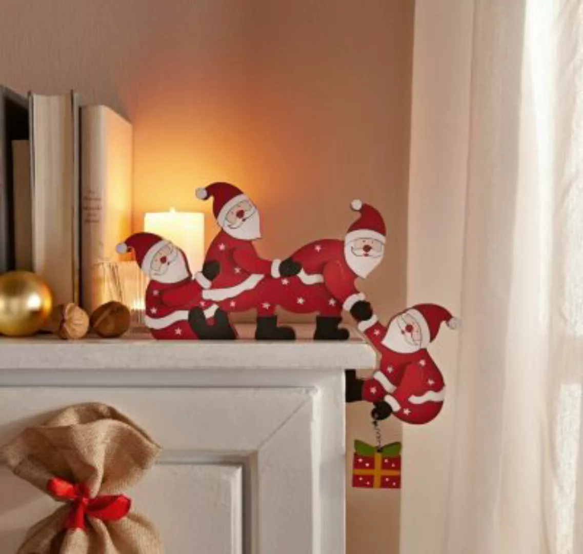 HOME Living Kantendeko Santas Dekoobjekte rot günstig online kaufen