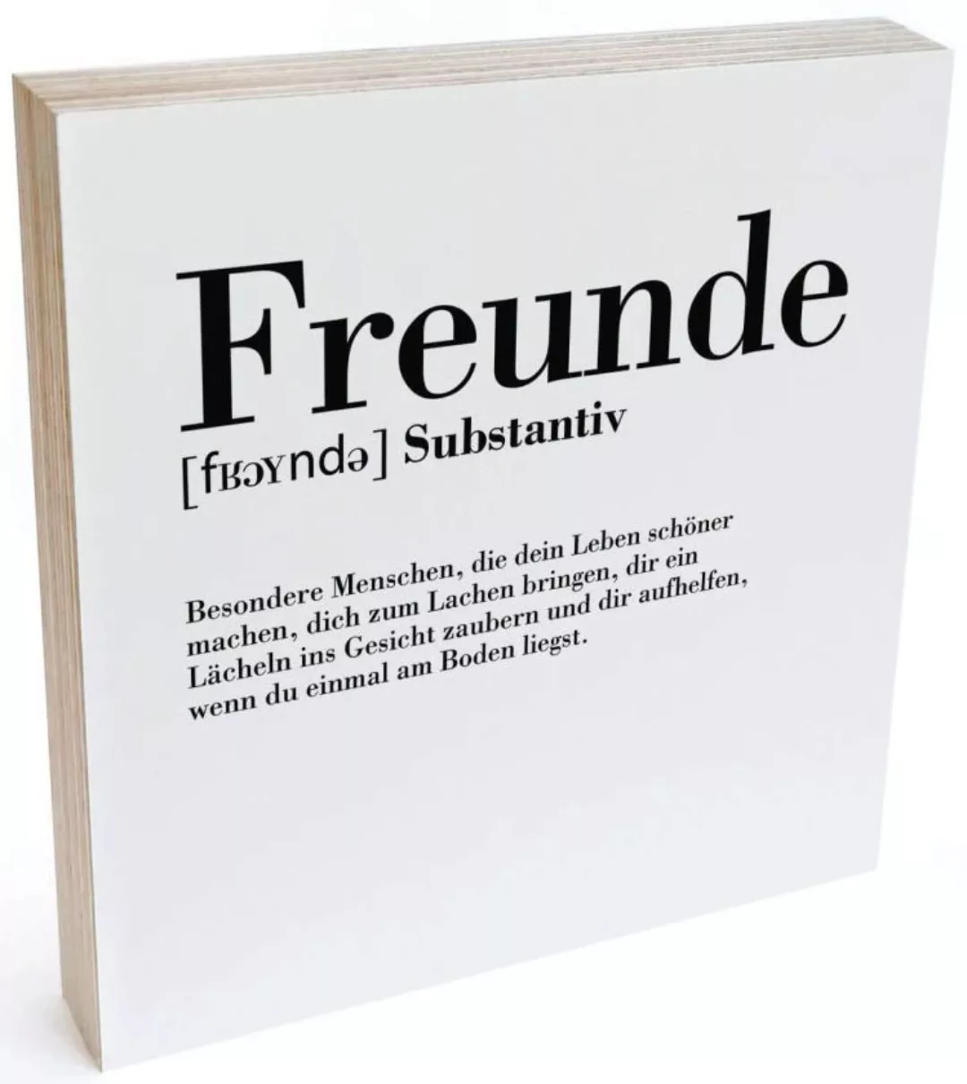 Wall-Art Holzbild "Tischdeko Freunde Holzdeko", (1 St.), bedrucktes Holzbil günstig online kaufen
