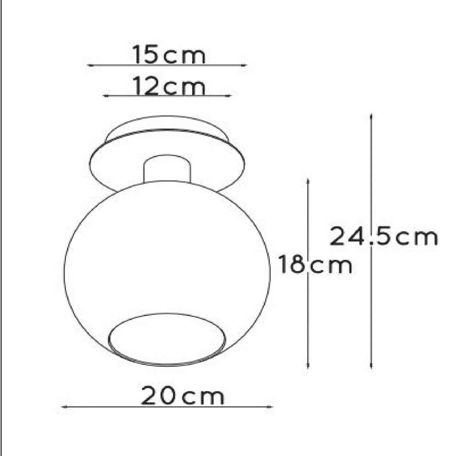 Deckenlampe Marius, Glasschirm, schwarz, 1-flammig günstig online kaufen