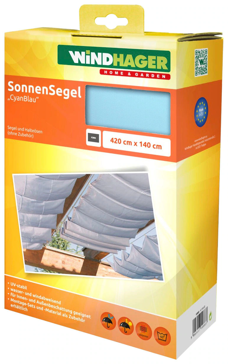 Windhager Sonnensegel, für Seilspannmarkise, inklusive Laufhaken, 4,2x1,4 m günstig online kaufen