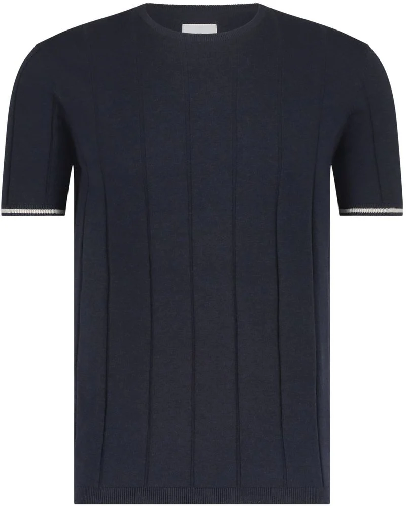 State Of Art Knitted T-Shirt Navy - Größe XXL günstig online kaufen