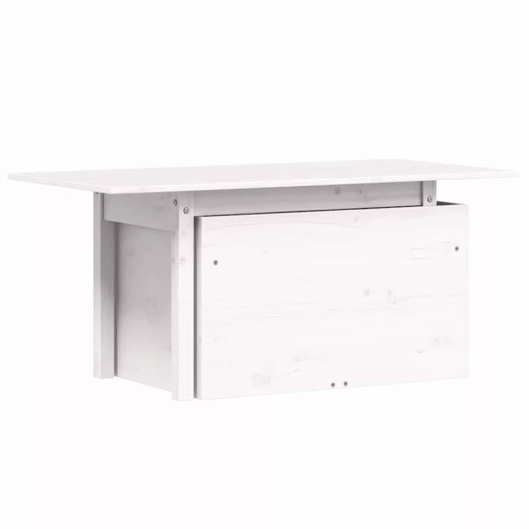 vidaXL Sofaelement Gartentisch Weiß 100x50x75 cm günstig online kaufen