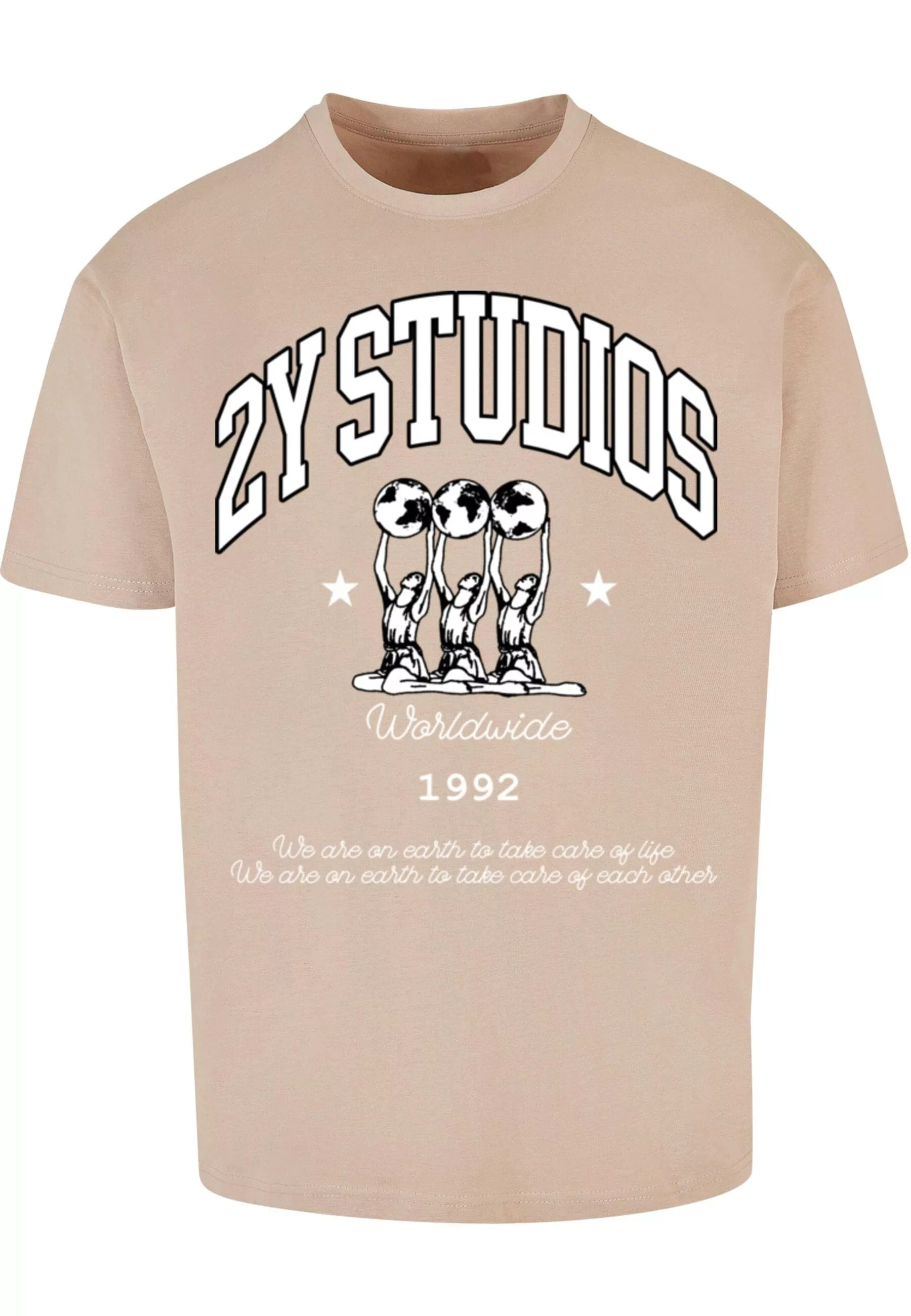 2Y Studios T-Shirt "2Y Studios Herren Globus Oversize Tee" günstig online kaufen