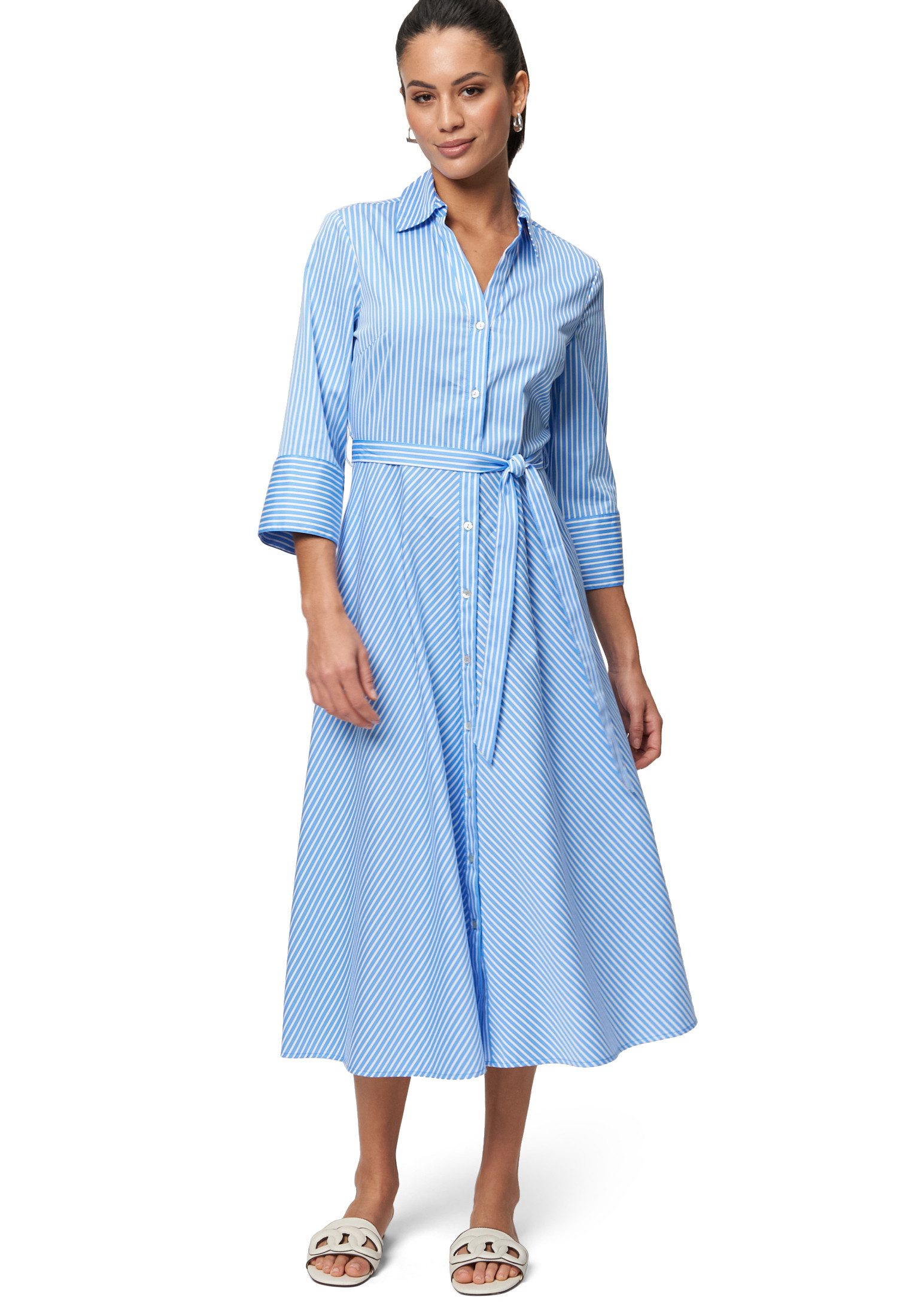 Zero Midikleid "zero Damen Sommerkleid Midikleid mit Bindegürtel", Knopflei günstig online kaufen