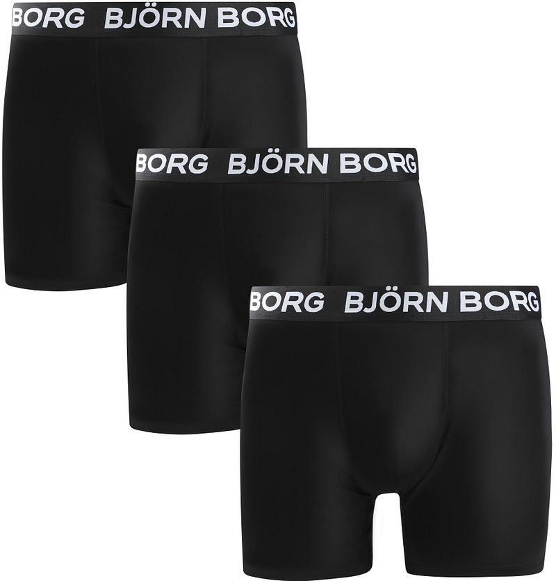 Bjorn Borg Sports Boxershorts 3-Pack Schwarz  - Größe L günstig online kaufen