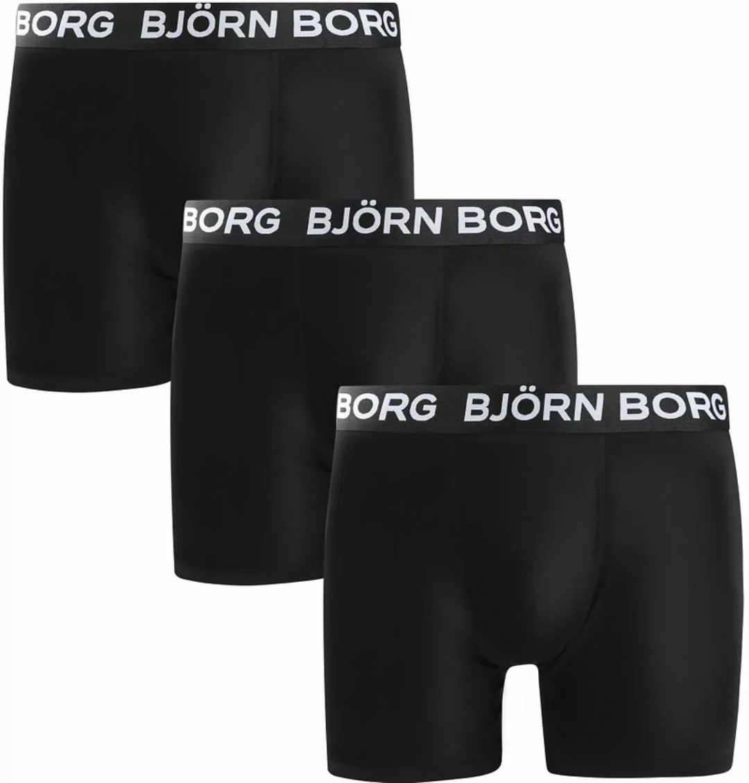 Bjorn Borg Sports Boxershorts 3-Pack Schwarz  - Größe L günstig online kaufen