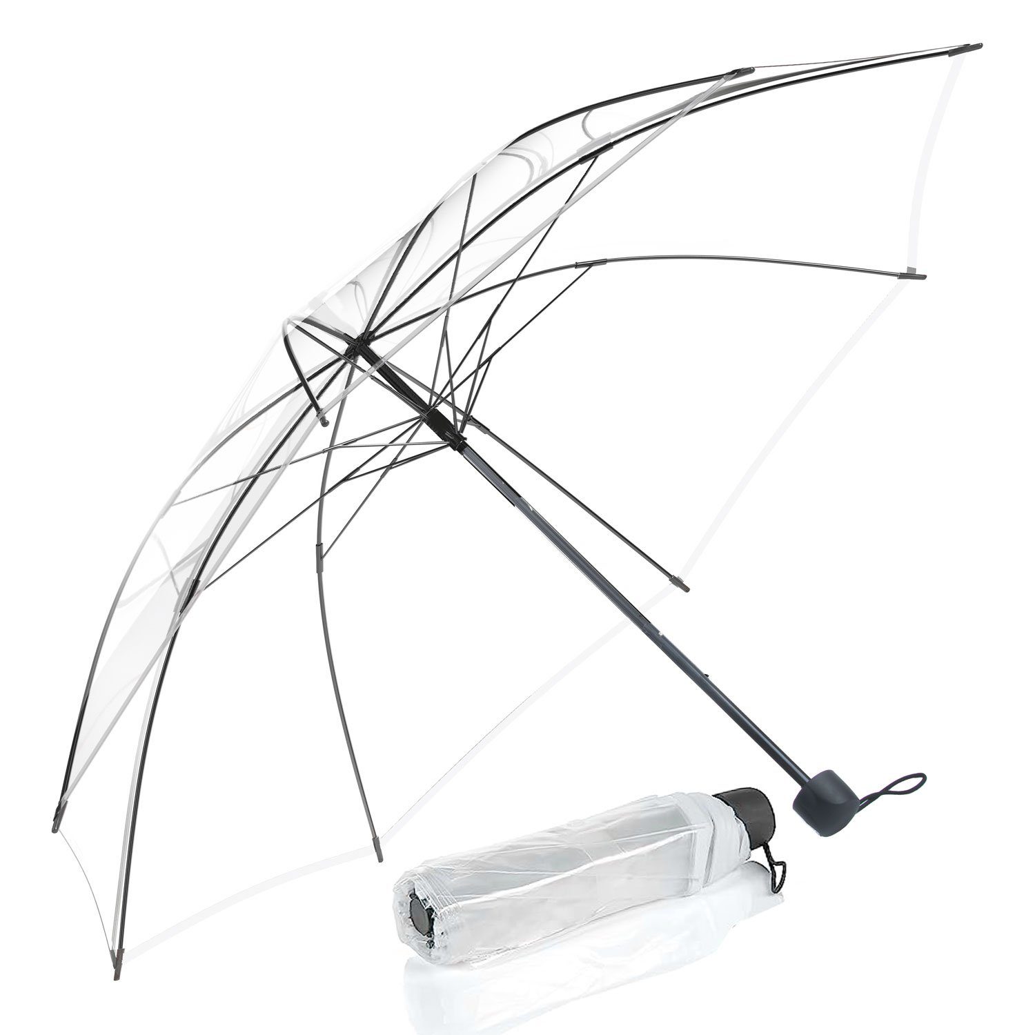 Goods+Gadgets Stockregenschirm, Eleganter Regenschirm in transparent günstig online kaufen