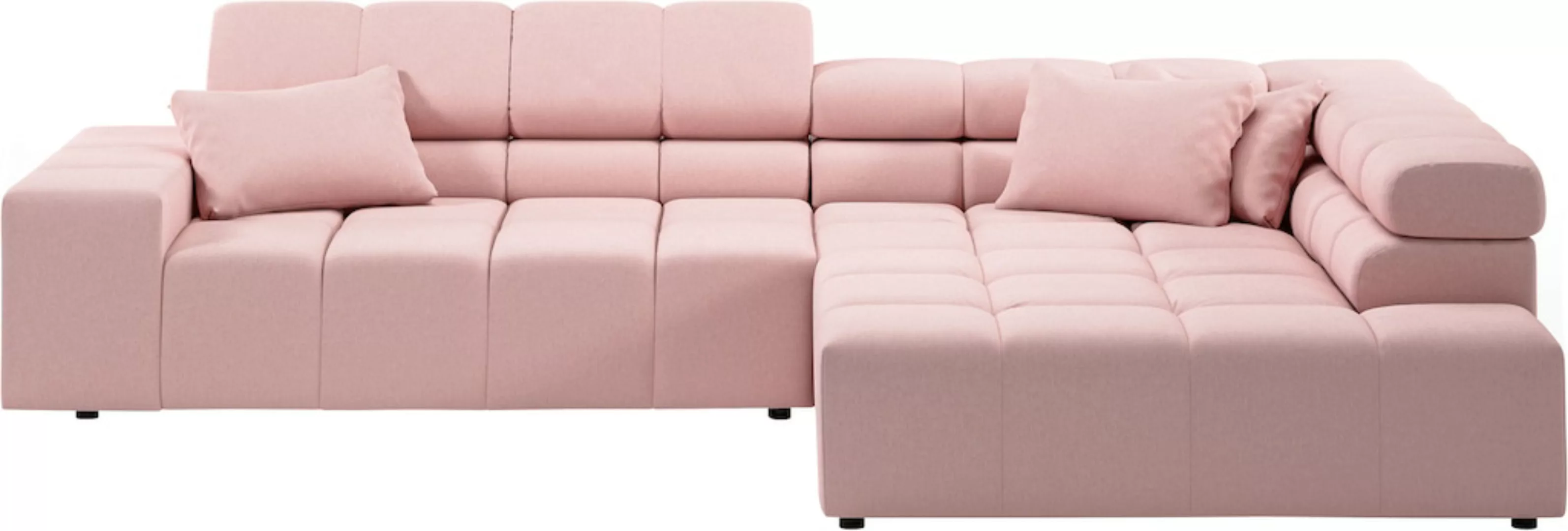 INOSIGN Ecksofa "Ancona incl. Kopfteilverstellung, Zierkissen Breite 319cm, günstig online kaufen