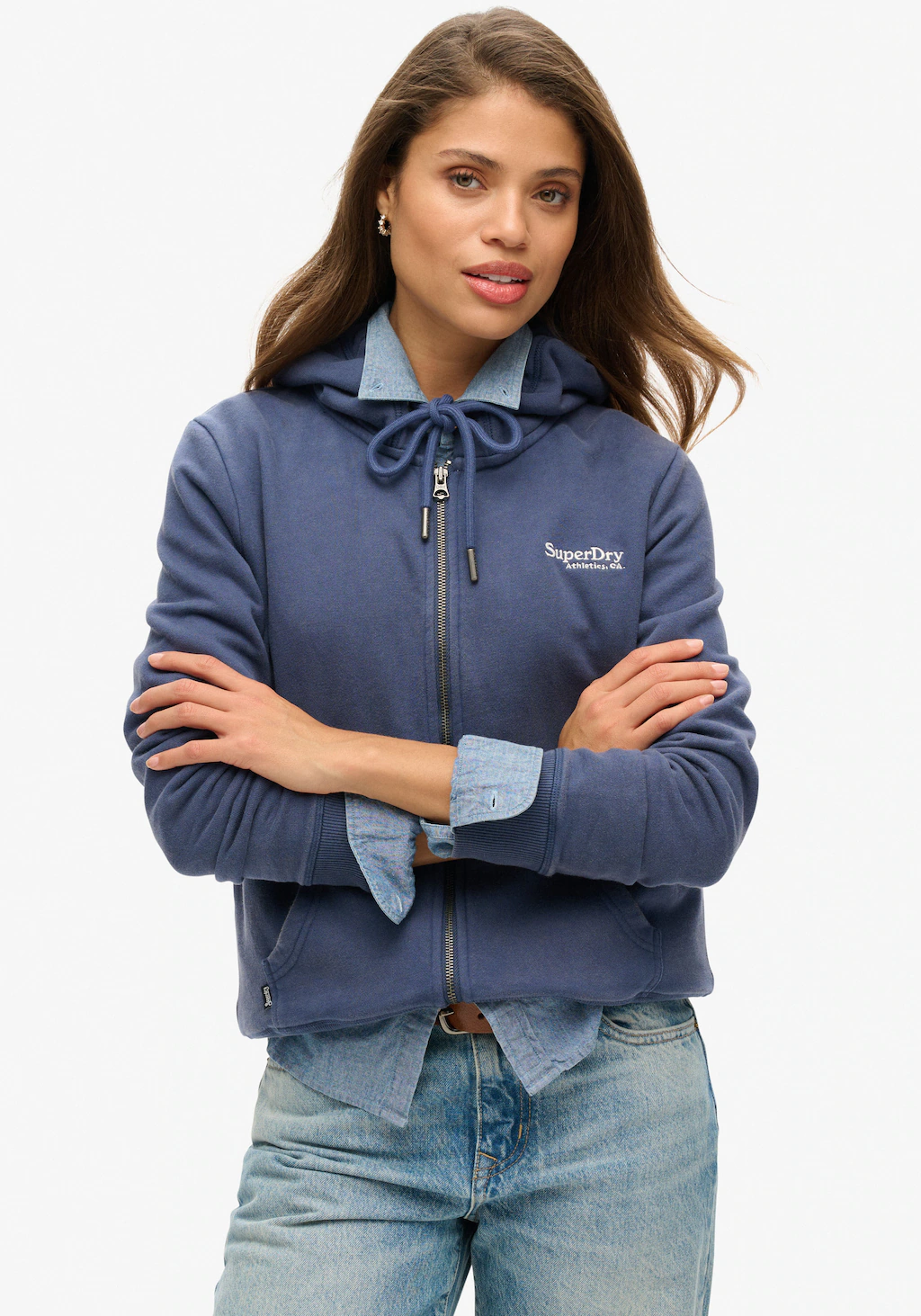 Superdry Kapuzensweatjacke "ESSENTIAL LOGO ZIP HOODIE HB" günstig online kaufen