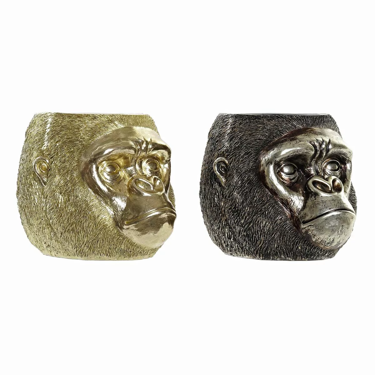 Deko-figur Dkd Home Decor Silberfarben Golden Harz Gorilla (20 X 24,5 X 18, günstig online kaufen