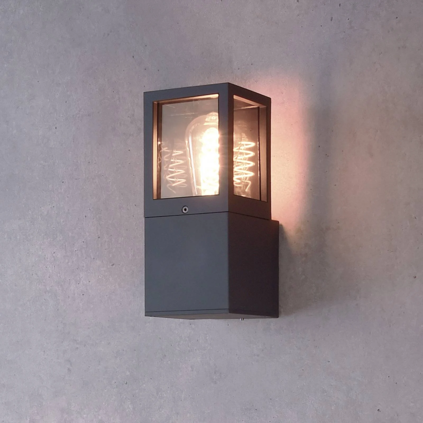 Außenwandlampe Facado II, grau/rauchgrau, Breite 11 cm, IP65 günstig online kaufen