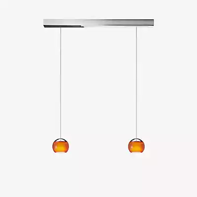 Oligo Balino Pendelleuchte 2-flammig LED, chrom/orange günstig online kaufen