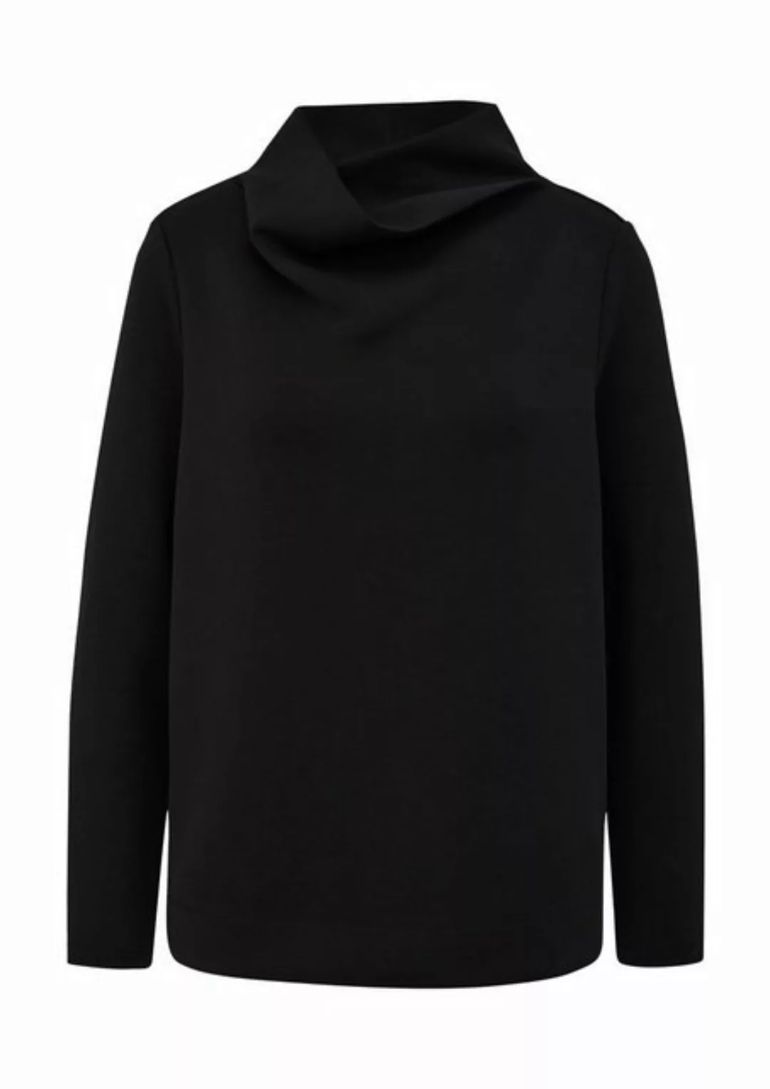 s.Oliver Sweatshirt Scuba-Sweatshirt mit drapiertem Kragen günstig online kaufen